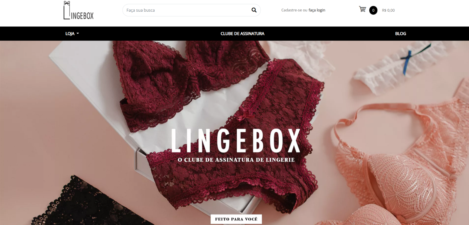 clube de assinaturas de lingerie lingebox